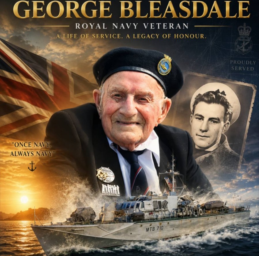 George Bleasdale, Royal Navy veteran — A life of service, a legacy of honour. 'Once Navy, always Navy.'